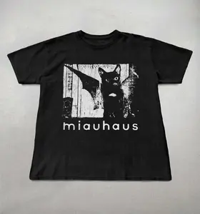Bauhaus Cat Shirt, Cute shirts, Gifts for her, Gothic clothing, Goth band tee, Bauhaus graphic tee, 90s band tee, Goth graphic tee, Unisex