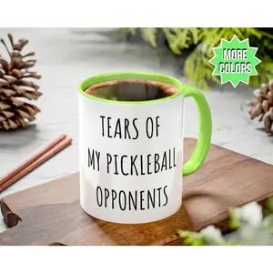 Pickleball Mug, Tears of My Pickleball Opponents Mug, Pickleball Gift, Funny Pickleball Gifts for Dad, Pickleball Gift, Pickleball Life, 11oz Tea Mug, 15oz Coffee Cup