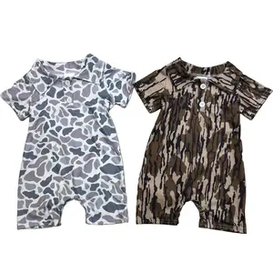 Baby Boy Summer Romper Camo Hunting Toddler Boy Summer Clothes Onesie
