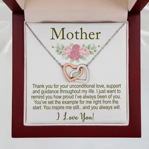 Mother Gift Heart Necklace Personalized Message Card Sentimental Mom Birthday Keepsake Present