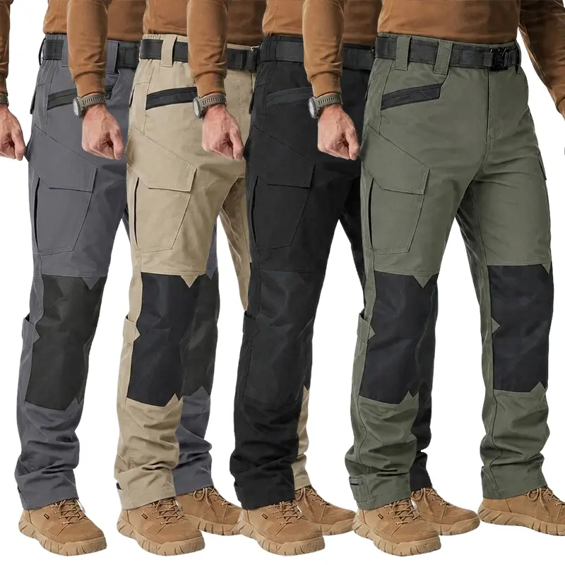 HOMUG Men’s Work Pants, Pack of 4 – men’s work pants with knee pads, carpenter’s cargo pants with knee pad pocket, construction safety work pants