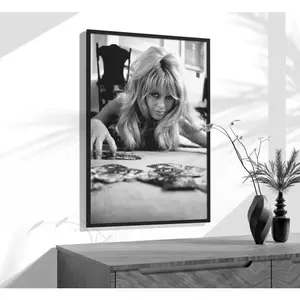 Brigitte Bardot on Show in Paris Print, 1960s, Black and White, Vintage Wall Art, Fashion Photography, Feminist Poster, Old Hollywood Décor