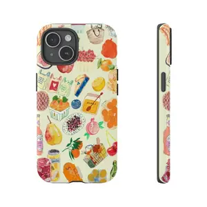 Farmers Market Collage Phone Case Green Preppy Aesthetic Scrapbook Suitable for IPhone17 11 12 13 14 15 16 Pro Max Air Plus