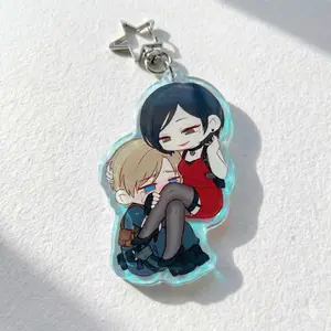 Leon & Ada Re4 Inspired Magnetic Acrylic Keychains  | Holographic Acrylic Keychains | Fan-Made