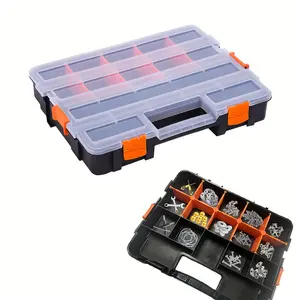 17-Slot Waterproof Tool Organizer Box Adjustable Storage Case for Screws Nuts Small Parts Toolbox Storage Box