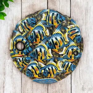 Fish Tiger 23" Recycled Oil Drum Aquarium Ocean Sea Life - Perfect for Home and Office Aquariums Can Be Used Indoor and Outdoor