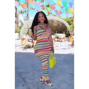 Modest Muse Crochet Maxi Dress - Multi Color C