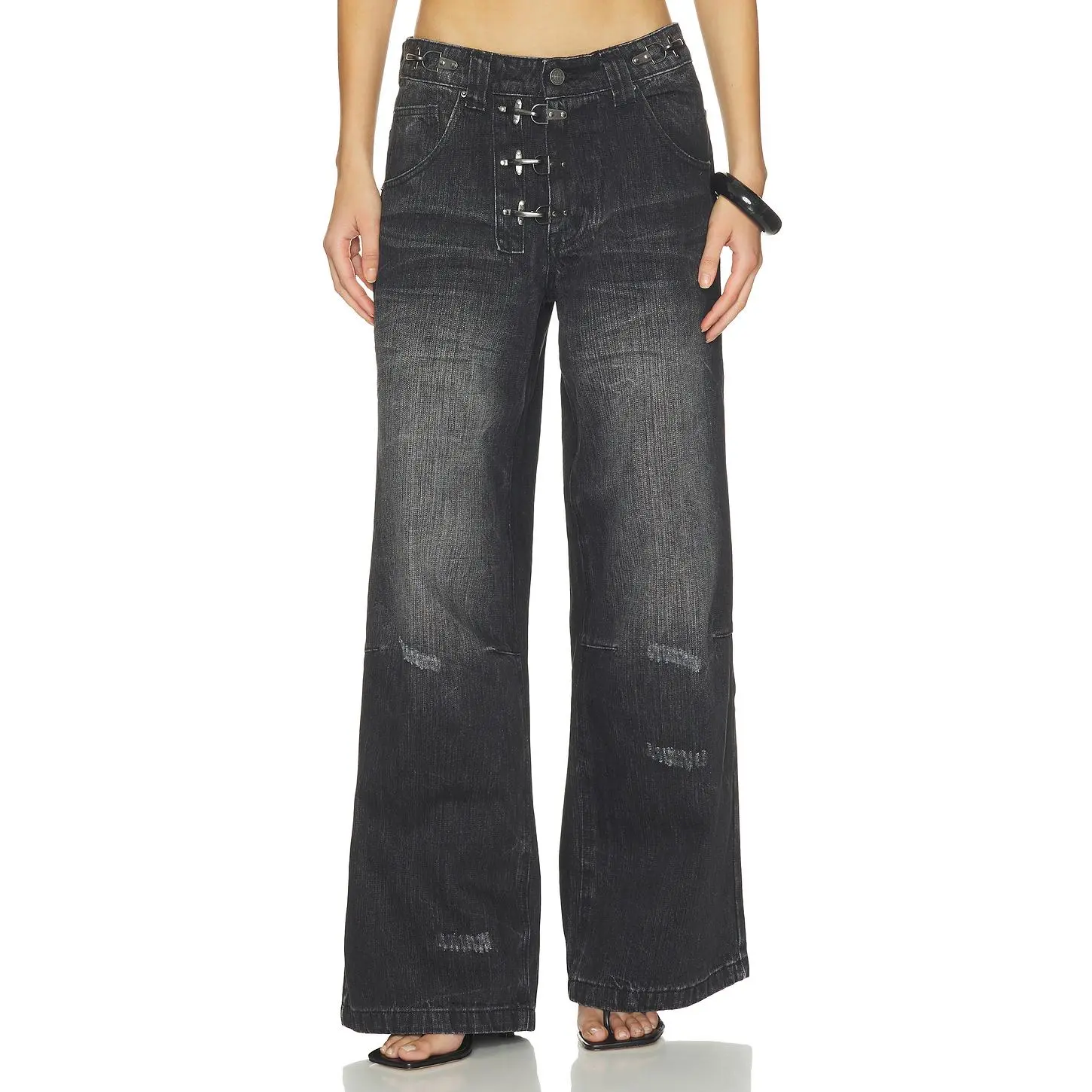 Jaded London Fireman Clip Colossus Jeans in Denim