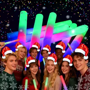 49pcs LED Glow Sticks 3 Patterns 3 Flashing Modes for Christmas Birthday Party Outdoor Supplies in the Dark Safe Durable Party Favors