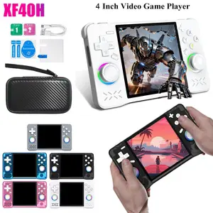 Xf40h Retro Handheld Game Console, 4-Inch Full Touch Screen, Linux Os, 18000 Classic Games, 4000mah Battery, WiFi Multiplayer