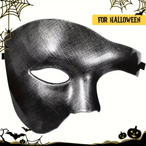 [Halloween Phantom Mask] Halloween Phantom Mask, One-eyed Half-face Antique Opera Mask | European and American Carnival Party Nightclub Mask