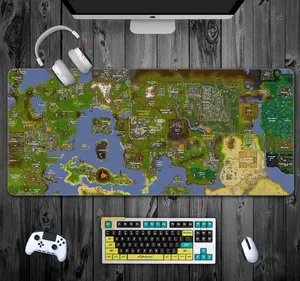 Oldschool Runescape World Map Gaming Mouse Pad, Runescape Desk Pad Large, Jagex Gamer Desk Mat Long, Gift For Gamer, MMO, Andrew gower
