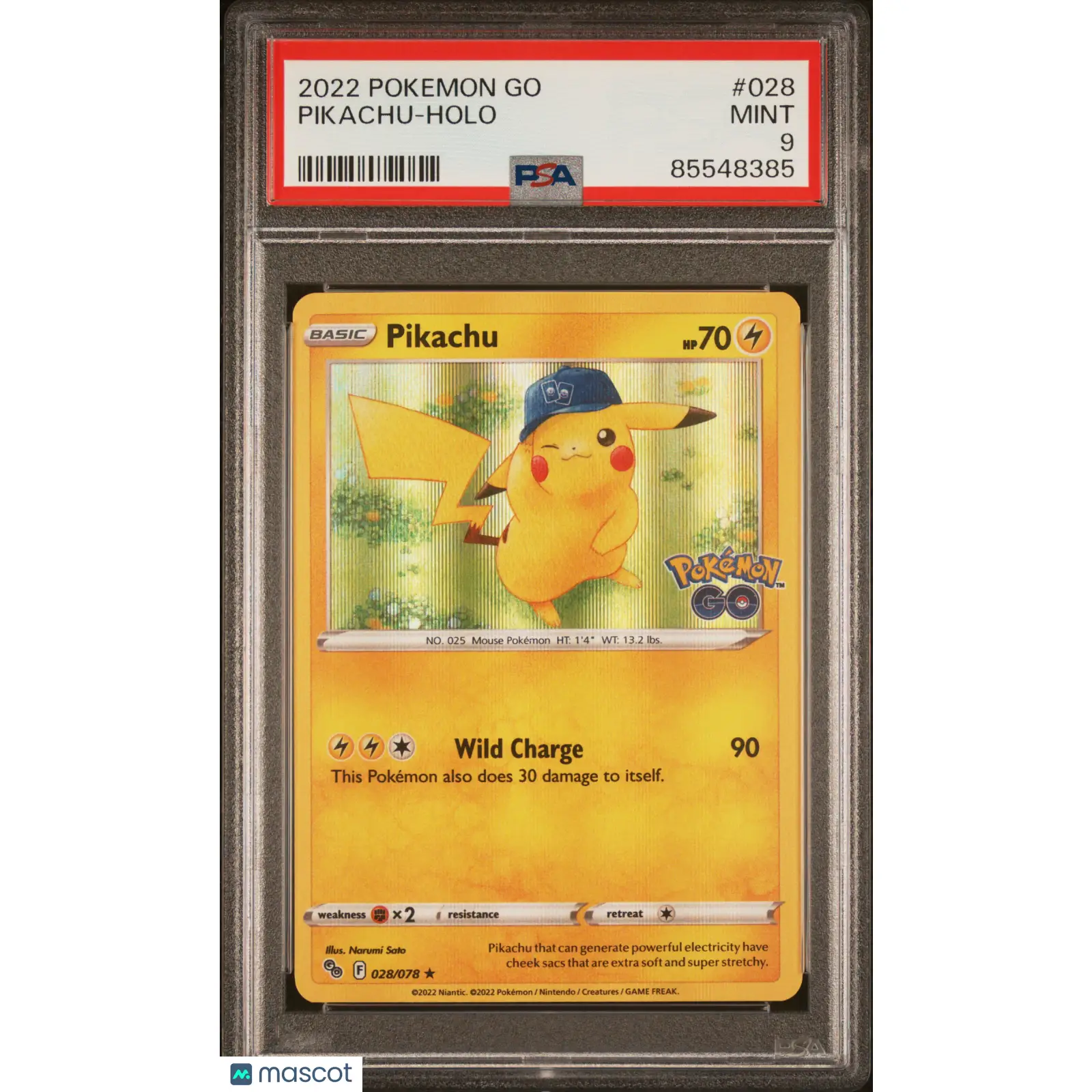 PSA 2022 Pokémon TCG Pikachu #028 9