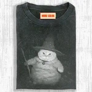 WIZARD CAT SHIRT,Movie shirt , Cotton Unisex T-Shirt,Y2k, Crew Neck, Size S- 5XL, Menswear Top, Womenswear Top Underwear Streetwear
