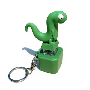 Rechargeable Chirping Frog Lizard Keychain with Colorful Lights, Fun Portable Stress Reducer, Novelty Sensory Toy for Anxiety Relief