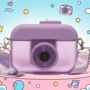 Fun Camera Water Bottle - colorful Design with Stylish Strap for on the go travel -  Reusable   Washable Tumbler Drinkware