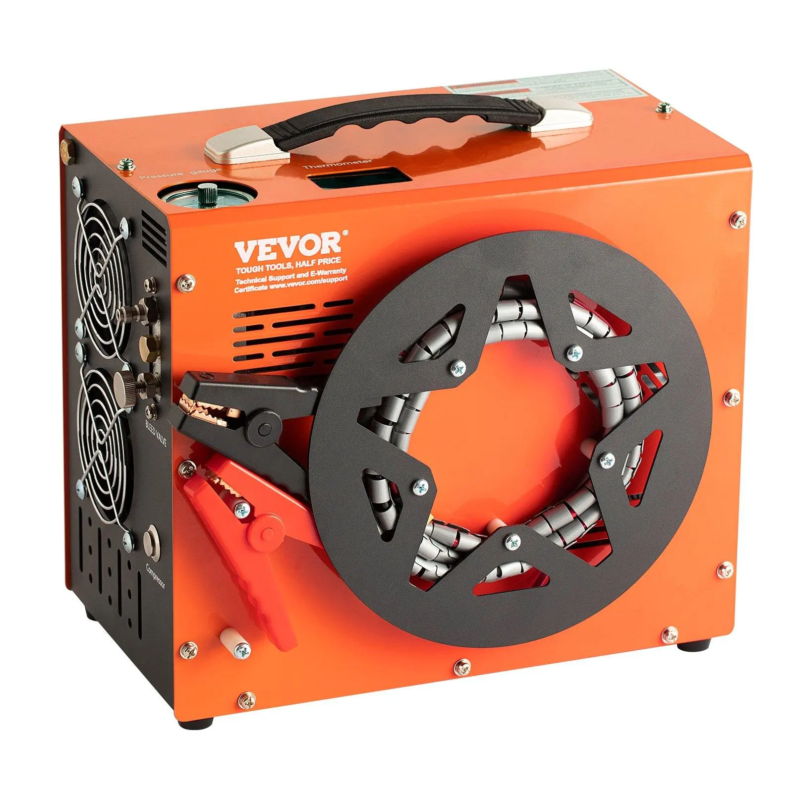 PCP Air Compressor, 4500PSI/30Mpa Portable PCP Compressor with Built-in Power Converter, Auto-Stop | DC12V/AC120V | Oil & Water-Free Compressor Pump