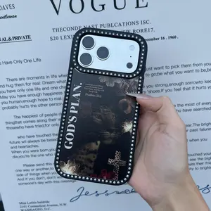 GOD'S PLAN Leopard Cross Bling Phone Case Vintage Street Style Phone Case For iPhone 17 16 15 14 13 12 11 PRO PLUS MAX Phone Case #SMXZSHYBW1