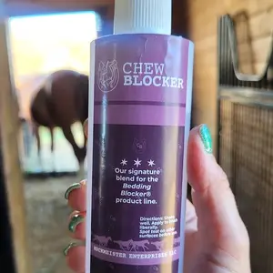 Anti Chew formula for use on Bedding Blocker and other materials horses may chew on. Safe, non toxic formula that will deter horses from chewing.