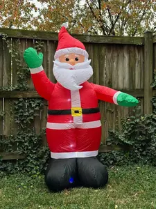 6FT Santa Inflatable with Colorful !  Perfect for Your Xmas Yard, Patio & Indoor Holiday Decor!  Blow Up the Christmas Magic! #ChristmasInflatable #HolidayDecor #XmasVibes"