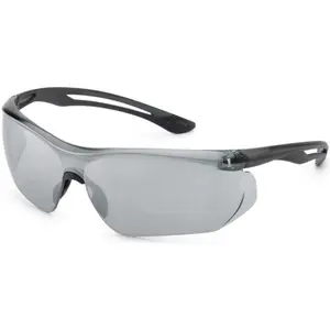 212 MAIN Silver Mirror & Gray Flex Parallax Safety Glasses - ANSI Z87 Certified, UV Protection, Debris Guard, Flex Temples, Hunting Essential Outdoor Sports Safety Gear, Safety Glasses Z87