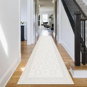 european style light luxury long kitchen carpet, non-slip soft floor mat, stain resistant durable corridor carpet, easy to clean entrance carpet