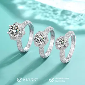 Estella Moissanite Ring Silver S925 1.0/2.0 CT - Round Cut - Lore Jewelry