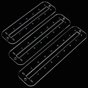 6 count 3 Sizes Zipper Making Templates, Clear Zipper Template Patchwork Ruler Sewing Tools  Zip Pocket Template Set for Leather Lace-in Boot Zipper Inserts Bag Zip Pocket DIY Craft