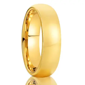 4mm 6mm 8mm 10mm Tungsten Wedding Ring Men and Women's Ordinary Dome Polished Size Comfortable
