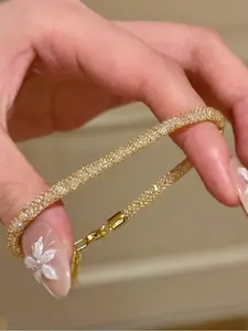 Elegant French Vintage Zircon Wrap Grid Bracelet for Women, Perfect for Parties and Daily Wear, Stylish Jewelry Gift, Wrap Design