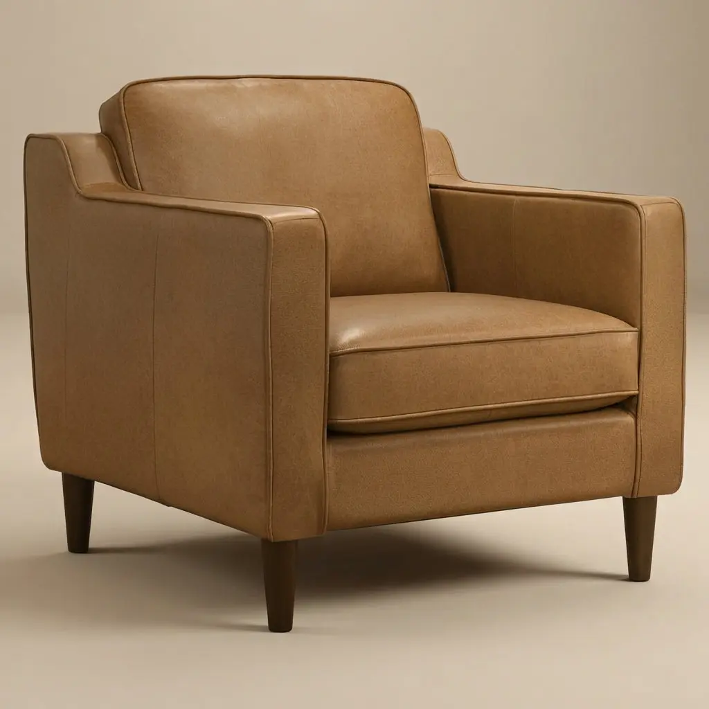 Manhattan Tan Leather Lounge Chair