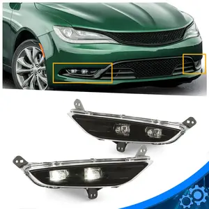For Chrysler 200 15-17 Left Right Clear LED Fog Lights Bumper Lamps pair set