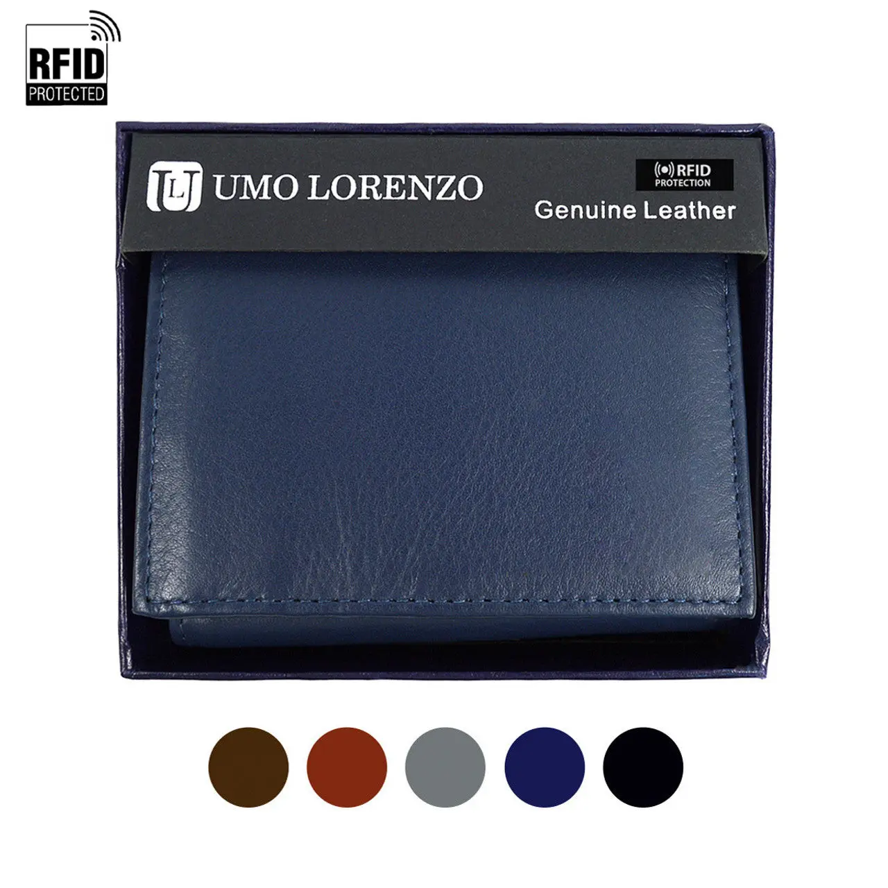 Men's RFID Genuine Leather Tri-Fold Wallet, Foldable, Slimline, Structured, Anti-Tracking, Brown (Luggage & Bags Category), Foldable Men's Wallets, Slimline Men's Wallets