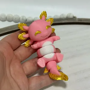 Clingy Cuties 3D Printed Axolotl Panda Snow Leopard Cat Otter Adorable Figurine Clingy Cuties 3D Printed Axolotl Panda Snow Leopard Cat Otter Adorable Figurine