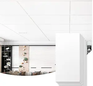 【New】Art3d Smooth Drop Ceiling Tiles 2x4 ft 10-Pack Fire-Rated Waterproof PVC Panels Reusable No Sag Crack Fits 15/16 T-Grid Covers 80 Sq Ft