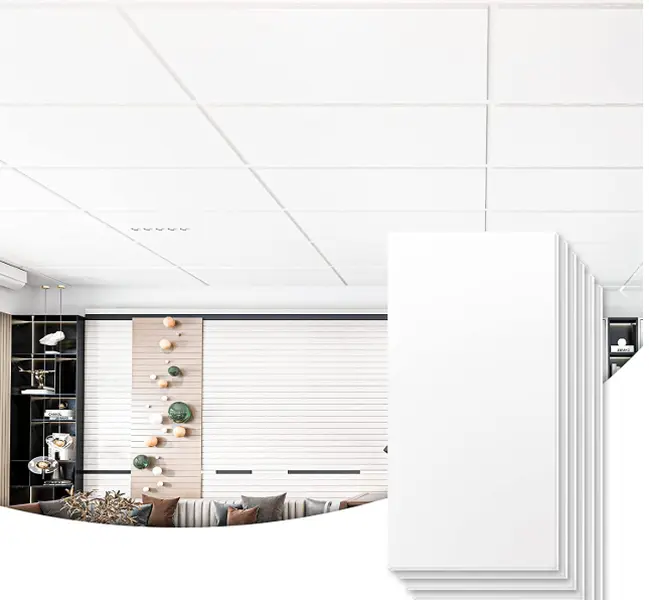 Art3d DIY Durable 2x4 ft Smooth PVC Drop Ceiling Tiles, 10-Pack Fire-Rated Waterproof Panels, Easy Installation, No Sag-Crack, Reusable, Resist Rot, Fits 15/16 T-Grid, Covers 80 Sq Ft (Basement Use)