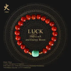 Natural Red Agate Crimson Guardian Beads Bracelet for Luck Shift and Energy Boost