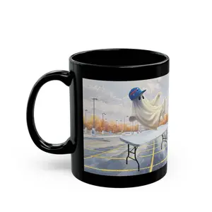 Funny Buffalo Ghost Mug- Table Smash- Funny Halloween Mug, Spooky Season Buffalo NY Mug- Buffalo Food Gifts for Buffalonians and Bills Fans