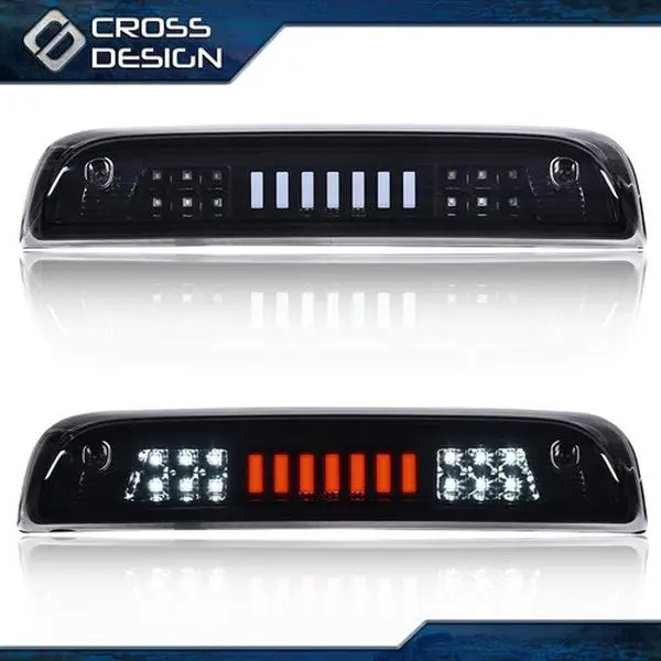 CROSSDESIGN Black LED 3rd Third Brake Light Lamp, Car LED Lights for 14-18 Chevy Silverado, GMC Sierra, Led Lights Cars