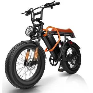 73D Peak 1500W Electric Bike for Adults 20-Inch All-Terrain Fat Tires, 28 MPH, 30–50 Mile Range, 48V 18Ah Removable Battery, Suspension, UL2849 Certified, LED Headlights – Powerful E-Motorcycle for Daily Commute & Adventure
