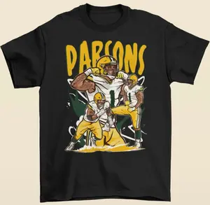 Micah Parsons Cartoon Style Green Bay Football T-Shirt