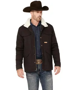 Powder River Outfitters Men's By Panhandle Canvas Solid Snap Heavy Jacket - Dm92c01837