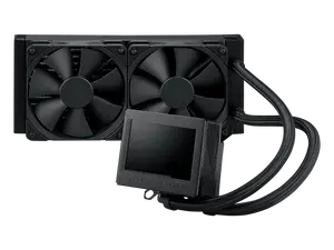 ASUS ROG Ryujin III 240 all-in-one liquid CPU cooler with 240mm radiator. Asetek 8th gen pump, 2x Noctua industrialPPC 120mm fans, 3.5” color LCD