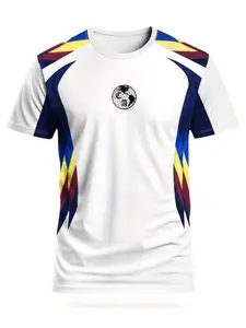 Men's Cup Edition Football Jersey, Comfortable Breathable Outdoor Sports T-Shirt, Jersey Tee, Sports Top, Breathable Athletic Top, Ideal for Competition, Training, Fitness, Casual Wear Gift
