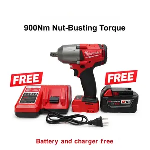 Milwaukee 900Nm Cordless Impact Gun Includes Free Battery Charger