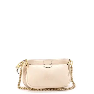 Pre-owned Louis Vuitton material Messenger Bags Multi Pochette Accessoires Monogram Empreinte Giant by Rebag