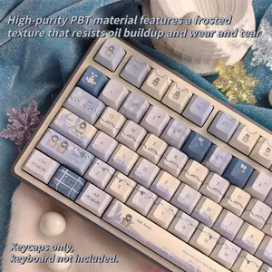 New Antarctic Working Goose Theme 120 Key Pbt Material Keycaps, Cherry High Profile Design, Full Color Hot Foil Stamping, Durable Anti-Grease