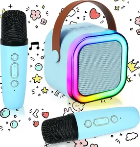 "Party Hacker!  Sing and shine anywhere with the Color Changing Karaoke Speaker + Mic (Bluetooth 5.3/Kid-Friendly/8H Playback!)