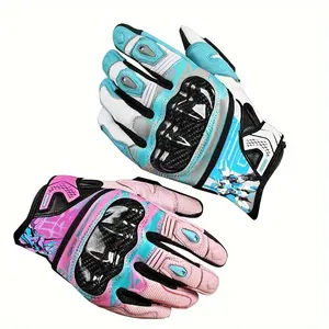 Riding Tribe Motorcycle Gloves Touch Screen, Summer and Winter Sun Protection, Breathable, Waterproof, Slip-Resistant, Carbon Fiber Superfiber Unisex Cycling Gloves - Mixed Color men gift idea cold weather gear sport protective windproof full-finger glove