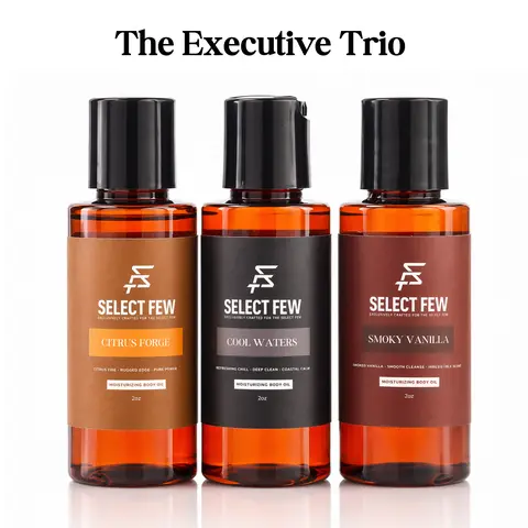 [Travel Size] Men’s Grooming Body Oil Samples - Clean, Fresh Grooming Scents – Long-Lasting Grooming Oil- Moisturizing Body Oils – Lightweight, Fast-Absorbing, Long-Lasting Scent